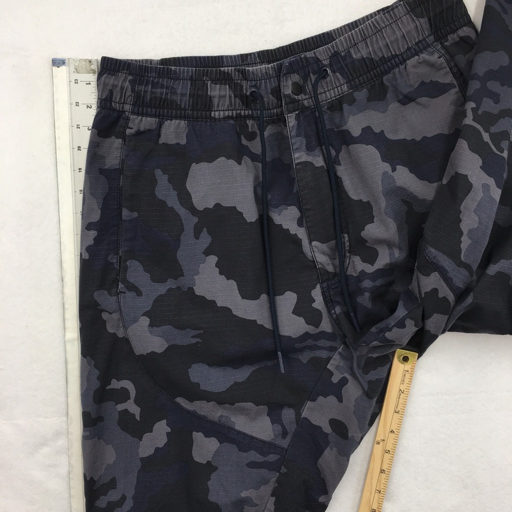 Nike NSW Mens Camo Cargo Pants Grey Navy Ripstop Tapered Joggers Size M - Picture 7 of 8